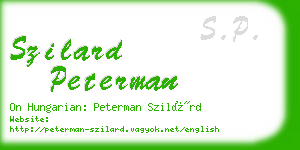 szilard peterman business card